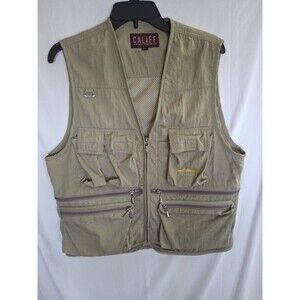 CALIFF Club Vest Khaki Sports Outdoors Pockets Men's Size XL